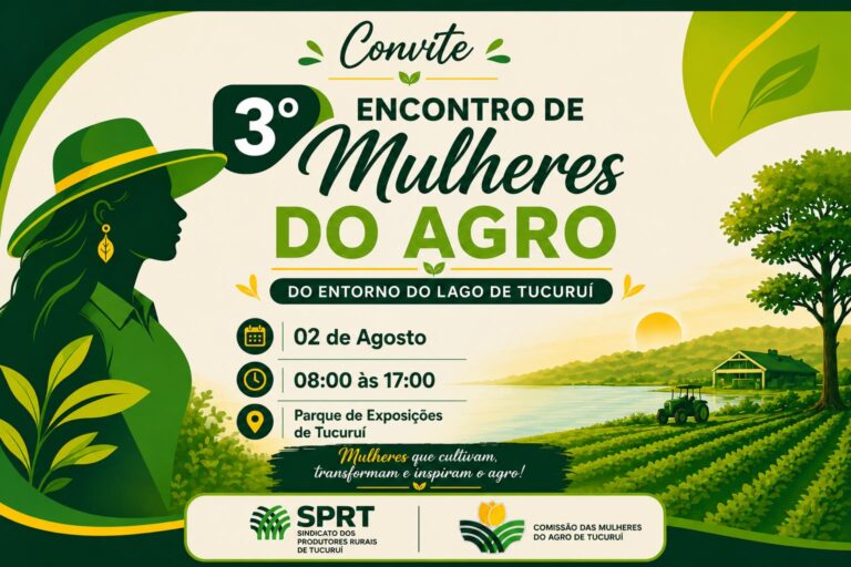 O 3º Encontro de Mulheres do Agro do Entorno do Lago de Tucuruí marca uma nova etapa na história do movimento feminino do agronegócio em nossa região. Nesta edição, o evento deixa de ser apenas uma iniciativa municipal e passa a reunir, de forma regional, representantes dos sete municípios do entorno do Lago de Tucuruí, fortalecendo a integração entre as mulheres do campo. O encontro reunirá produtoras rurais, pecuaristas, agricultoras, sucessoras familiares, empreendedoras, lideranças, representantes de sindicatos rurais, cooperativas, instituições e demais mulheres que atuam direta ou indiretamente no agronegócio, promovendo um espaço de conexão, troca de experiências e construção de parcerias. Com foco no fortalecimento do agro regional, o evento busca aproximar os municípios, incentivar a cooperação entre as lideranças femininas e ampliar o acesso ao conhecimento, às políticas públicas, à inovação e às oportunidades de desenvolvimento para as mulheres do campo. Mais do que um encontro, esta terceira edição representa a união do entorno do Lago de Tucuruí em torno de um propósito comum: fortalecer o protagonismo feminino, impulsionar o desenvolvimento regional e consolidar uma rede de mulheres que trabalham juntas por um agronegócio cada vez mais forte, integrado e sustentável.